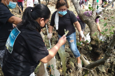INC members help conserve the environment through coastal clean up, tree planting