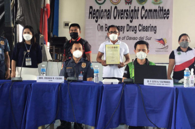 14 barangays sa Davao del Sur, drug-cleared na