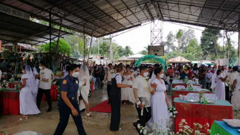 12 ka magtiayon, gikasal sa tabang sa R-PSB
