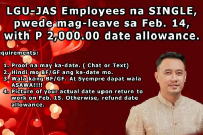 Mga Single na empleyado ng munisipyo ng Jose Abad Santos, Davao Occidental bibigyan ng Valentine's Leave, Date Allowance