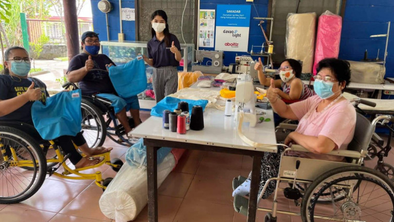 Los Amigos differently-abled persons group gets livelihood aid from Davao Light, Aboitiz Foundation