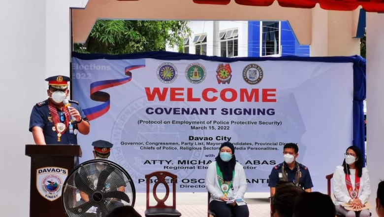 Police,Comelec, bets sign peace covenant
