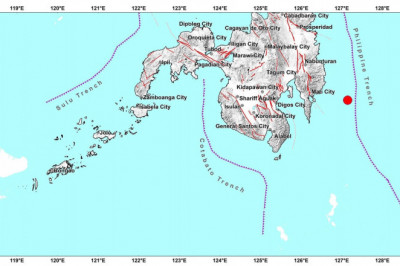Manay, Davao Oriental, subling gitay-og sa Magnitude 6.1 nga linog