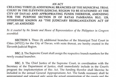 Rep.  Duterte pushes speedy justice system