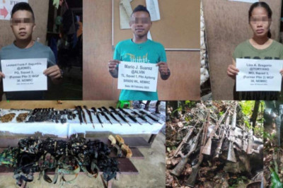Army troops recover 10 NPA firearms in Surigao del Sur