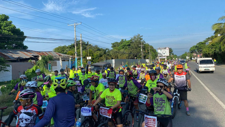 300 bikers rally for climate solutions, environmental actions
