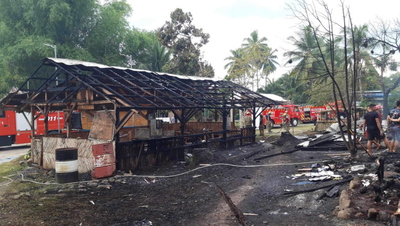 Fire destroys Police bunkers