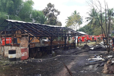 Fire destroys Police bunkers