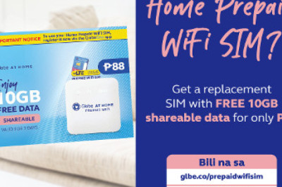 Enjoy shareable connectivity using Globe At Home Prepaid WiFi with P88 WiFi SIM offer