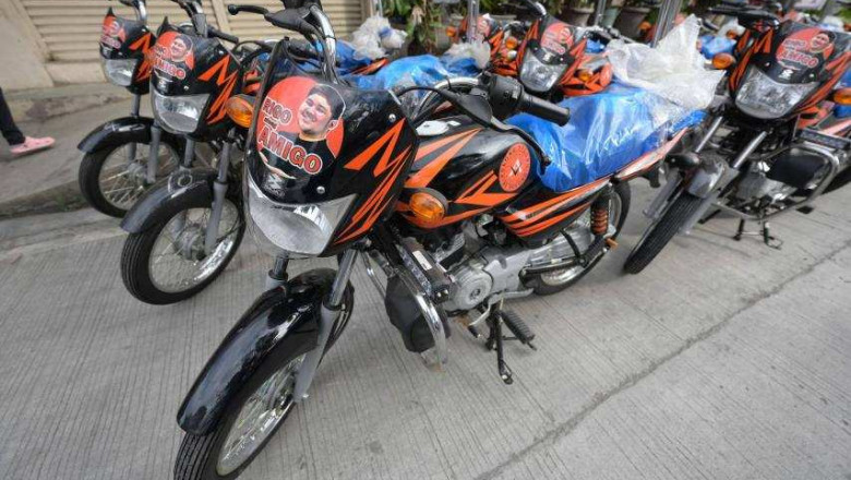 Davao City 1st Dist brgy. police  get motorcycle equipment