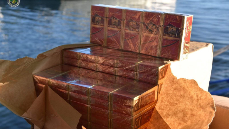 Navy seizes P4-M worth of smuggled cigarettes in Balut Island