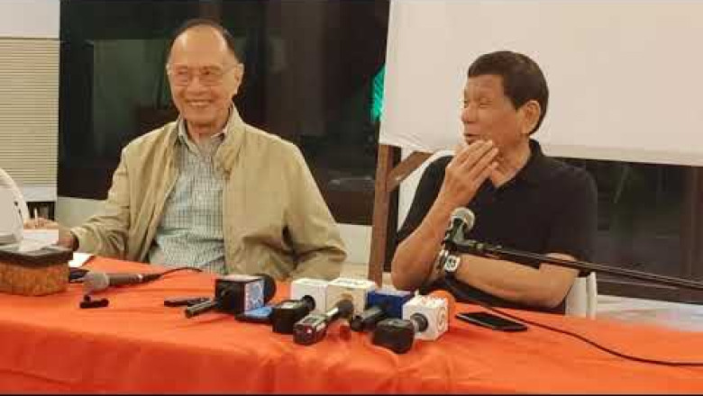 FPRRD talks to the members of Davao media in a press conference held Feb. 27 in a restaurant in Davao City
