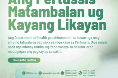 Davao City, nakatala ug 2 kaso sa pertussis