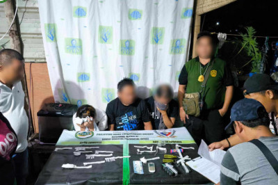 3 arestado sa nabungkag nga drug den sa Mati City