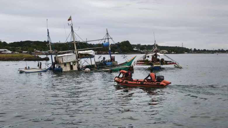 Fishing Banca naunlod sa kadagatan sa Mati