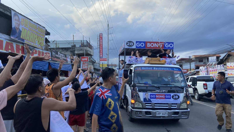Sen. Bong Go rallies support for Duterte-allied candidates during Davao sortie and motorcade from Panabo City to Davao City