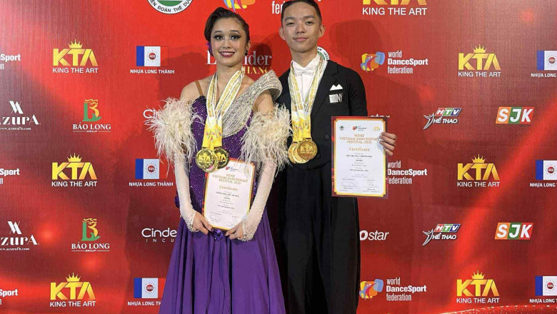 Golden Steps: Davao Duo Shines with Triple Gold at World DanceSport Youth Open in Vietnam