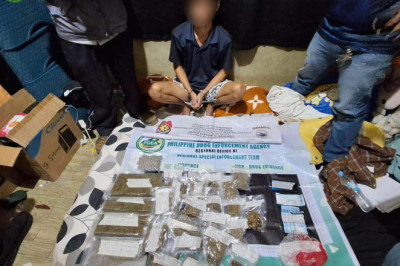 Teenager nabbed  in Davao City buy-bust op; P1. 6-M marijuana  seized