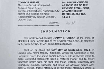 Perjury case filed vs Jimmy Guban over House drug allegations