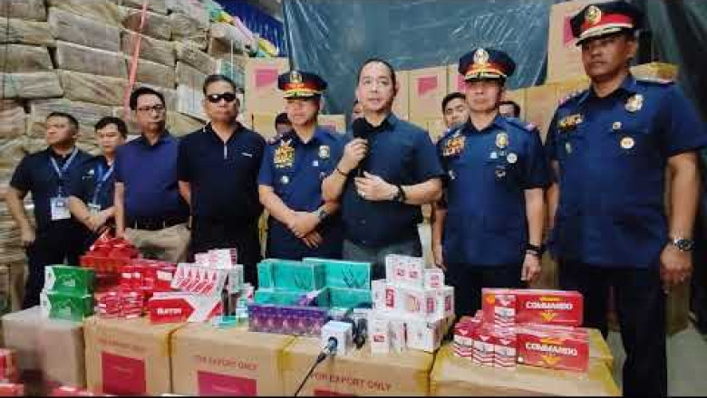 Customs Commissioner  inspects P156-M smuggled  cigarettes in  Davao Port