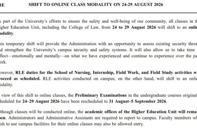 Ateneo de Davao shifts higher education classes online amid security assessment