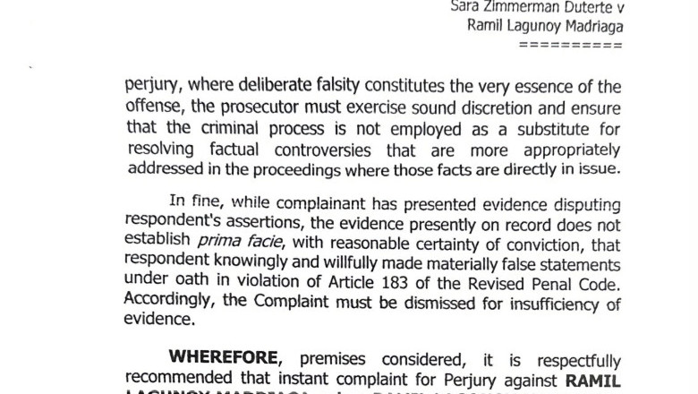 Taguig Prosecutors Dismiss Perjury Complaint Filed by VP Sara Duterte Against Ramil Madriaga
