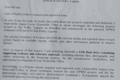 San Pedro, Laguna flood control projects referred to Ombudsman for investigation